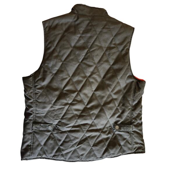 Vintage Ralph Lauren Large Reversible Green/Orange Hunting Utility Vest Quilted - Picture 2 of 9